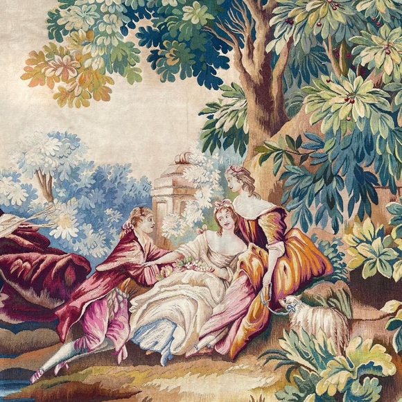 Gorgeous pictorial French tapestry - Picture 2 of 8